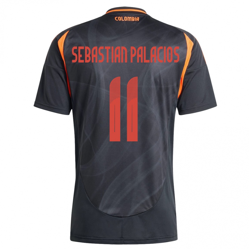 Kids Football Colombia Juan Sebastián Palacios #11 Black Away Jersey 24-26 T-Shirt Nz