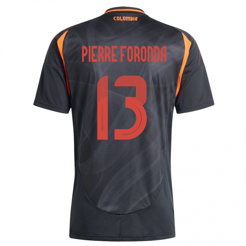 Kids Football Colombia Jean Pierre Foronda #13 Black Away Jersey 24-26 T-Shirt Nz