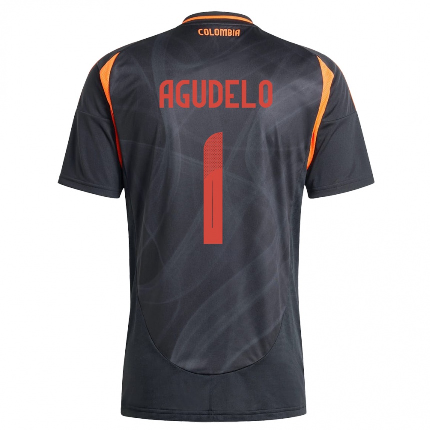 Kids Football Colombia Luisa Agudelo #1 Black Away Jersey 24-26 T-Shirt Nz