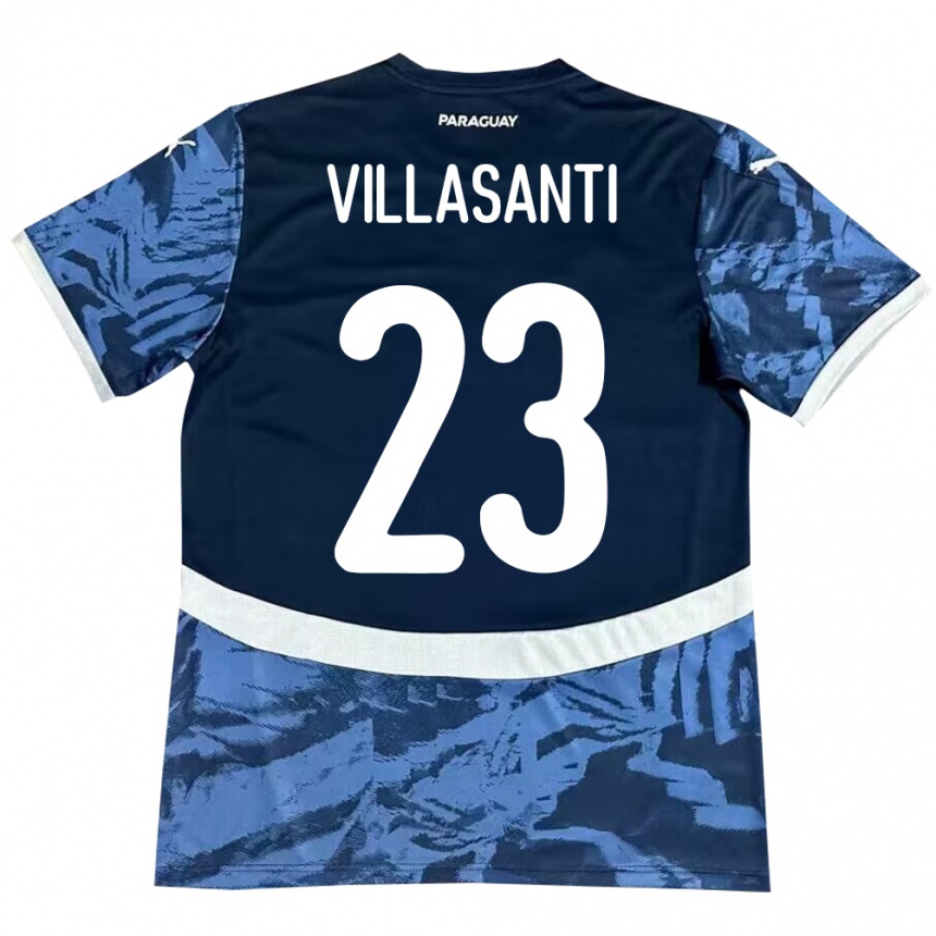 Kids Football Paraguay Mathías Villasanti #23 Blue Away Jersey 24-26 T-Shirt Nz