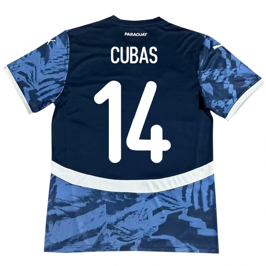 Kids Football Paraguay Andrés Cubas #14 Blue Away Jersey 24-26 T-Shirt Nz