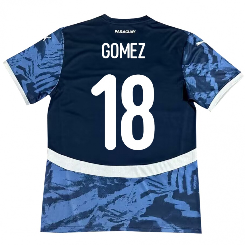 Kids Football Paraguay Diego Gómez #18 Blue Away Jersey 24-26 T-Shirt Nz