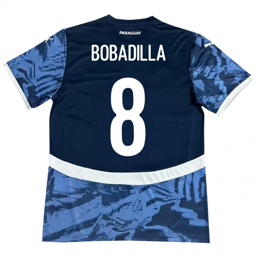 Kids Football Paraguay Damián Bobadilla #8 Blue Away Jersey 24-26 T-Shirt Nz