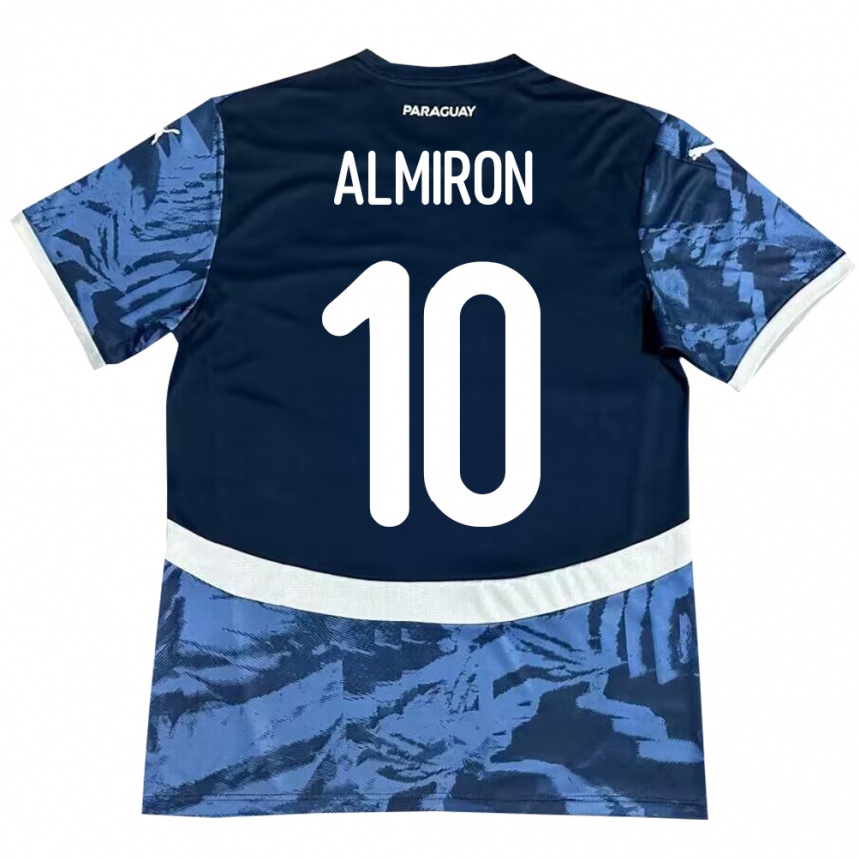 Kids Football Paraguay Miguel Almirón #10 Blue Away Jersey 24-26 T-Shirt Nz