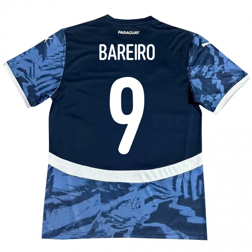 Kids Football Paraguay Adam Bareiro #9 Blue Away Jersey 24-26 T-Shirt Nz