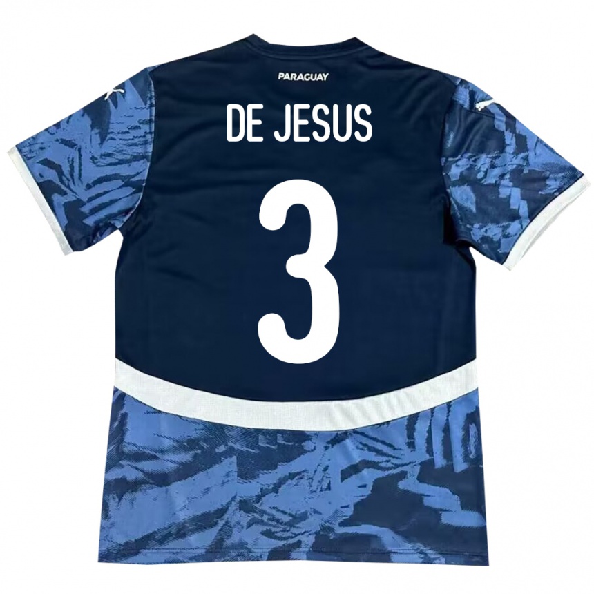 Kids Football Paraguay Ronaldo De Jesús #3 Blue Away Jersey 24-26 T-Shirt Nz