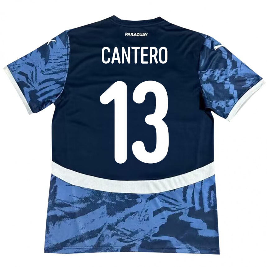 Kids Football Paraguay Alexis Cantero #13 Blue Away Jersey 24-26 T-Shirt Nz