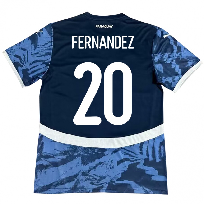 Kids Football Paraguay Marcelo Fernández #20 Blue Away Jersey 24-26 T-Shirt Nz