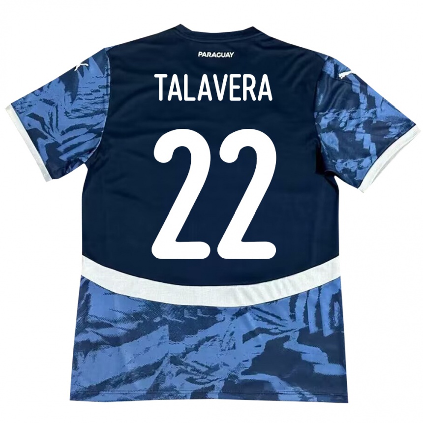 Kids Football Paraguay Javier Talavera #22 Blue Away Jersey 24-26 T-Shirt Nz