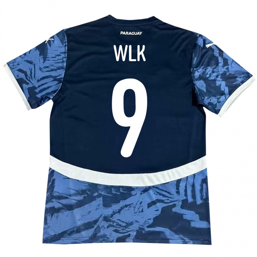 Kids Football Paraguay Allan Wlk #9 Blue Away Jersey 24-26 T-Shirt Nz