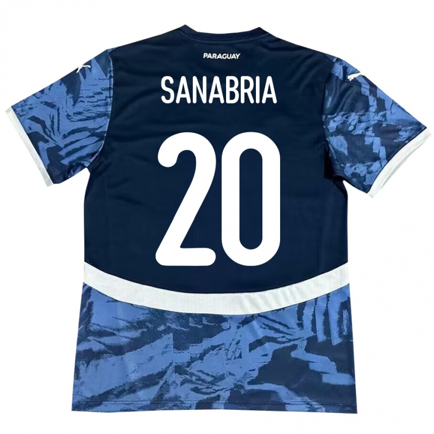 Kids Football Paraguay Tobías Sanabria #20 Blue Away Jersey 24-26 T-Shirt Nz