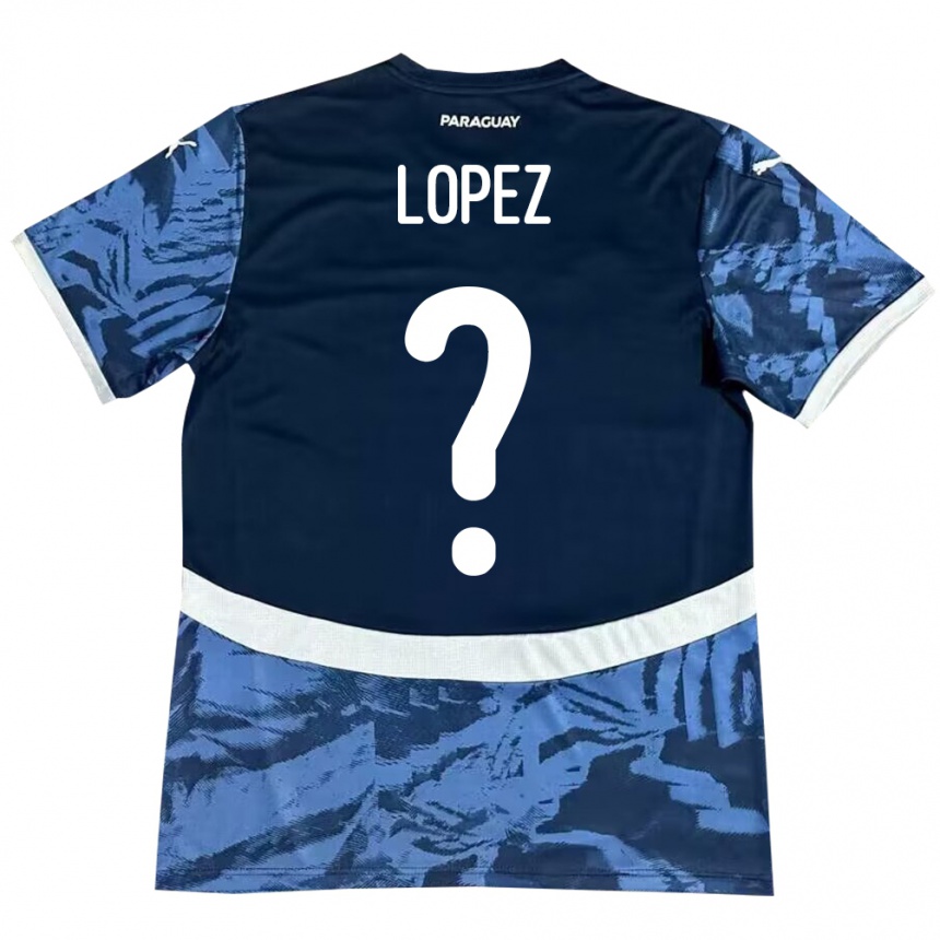 Kids Football Paraguay Rodrigo López #0 Blue Away Jersey 24-26 T-Shirt Nz