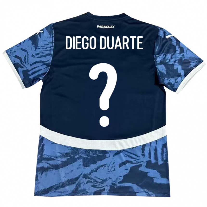 Kids Football Paraguay Diego Duarte #0 Blue Away Jersey 24-26 T-Shirt Nz