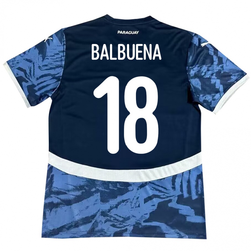 Kids Football Paraguay Axel Balbuena #18 Blue Away Jersey 24-26 T-Shirt Nz