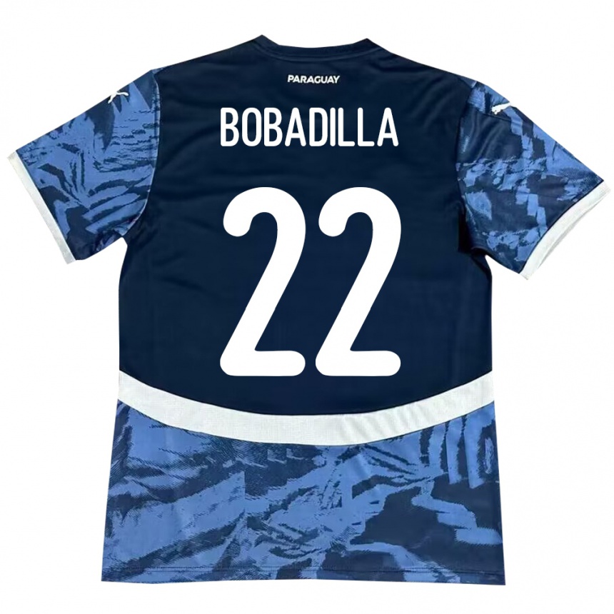 Kids Football Paraguay Dylan Bobadilla #22 Blue Away Jersey 24-26 T-Shirt Nz