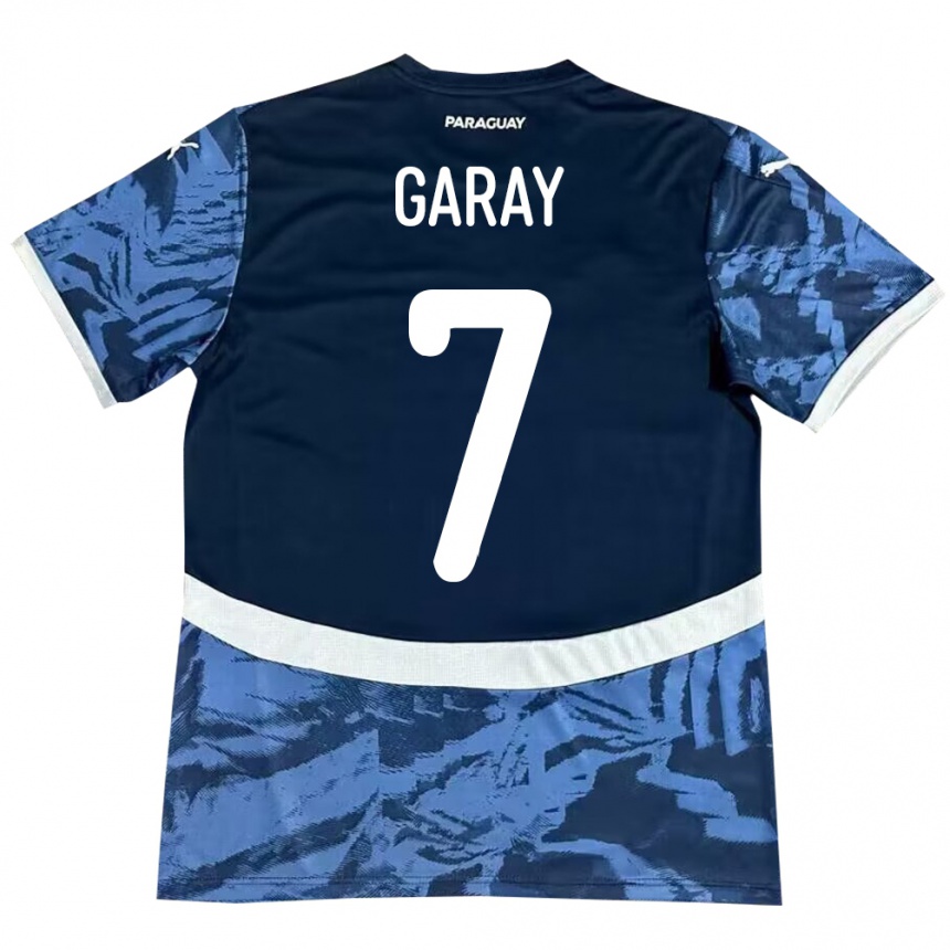 Kids Football Paraguay Griselda Garay #7 Blue Away Jersey 24-26 T-Shirt Nz