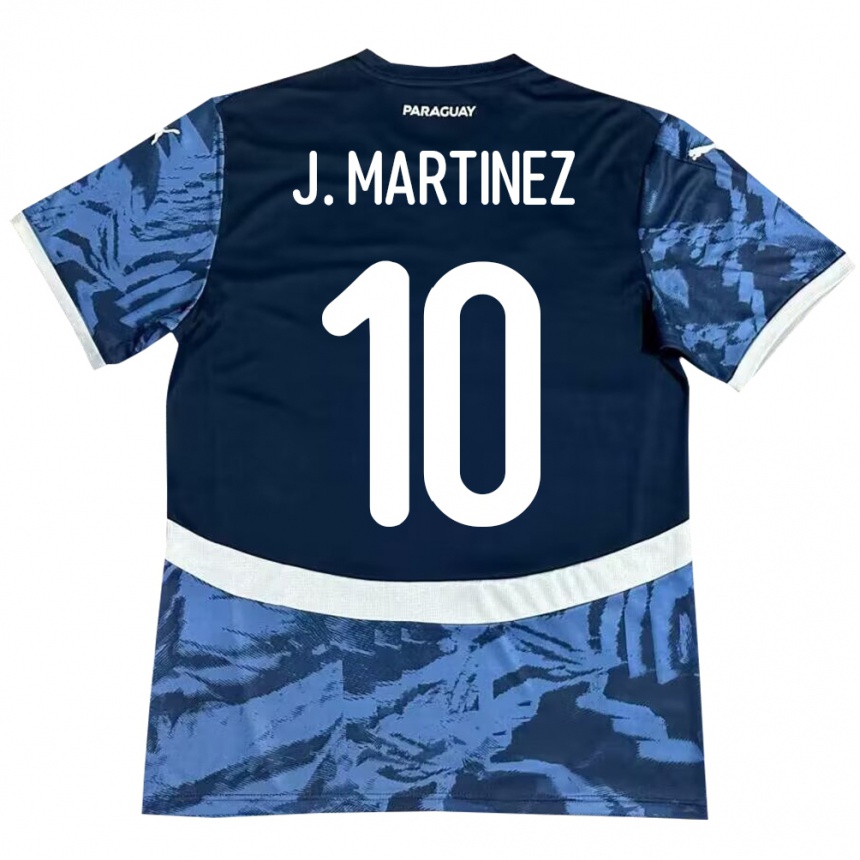 Kids Football Paraguay Jessica Martínez #10 Blue Away Jersey 24-26 T-Shirt Nz