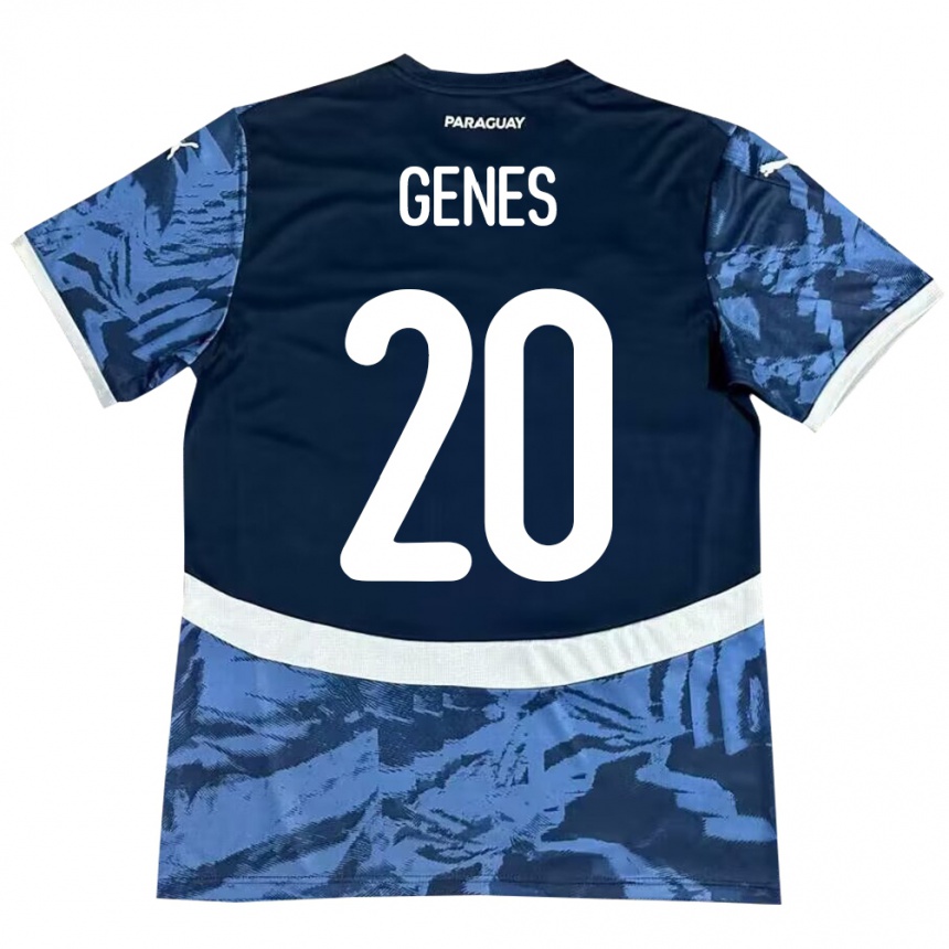 Kids Football Paraguay Paola Genes #20 Blue Away Jersey 24-26 T-Shirt Nz