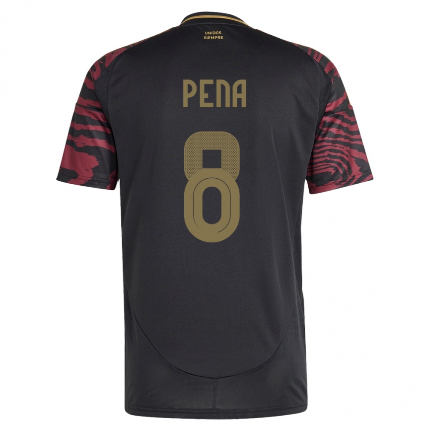 Kids Football Peru Sergio Peña #8 Black Away Jersey 24-26 T-Shirt Nz