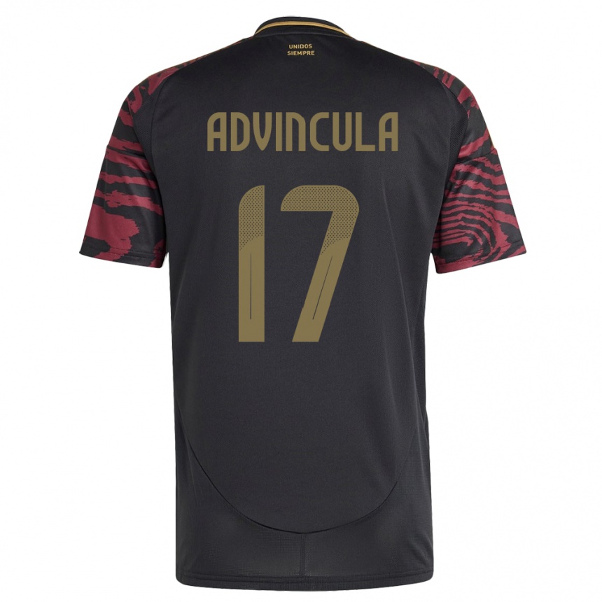 Kids Football Peru Luis Advíncula #17 Black Away Jersey 24-26 T-Shirt Nz