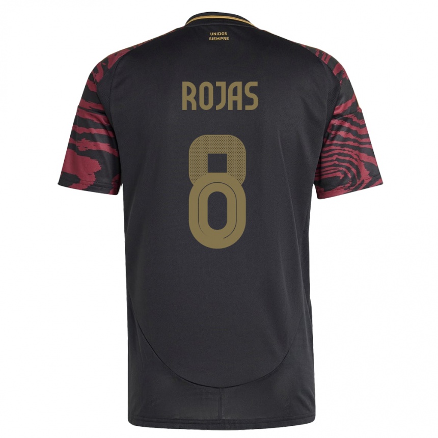 Kids Football Peru Álvaro Rojas #8 Black Away Jersey 24-26 T-Shirt Nz