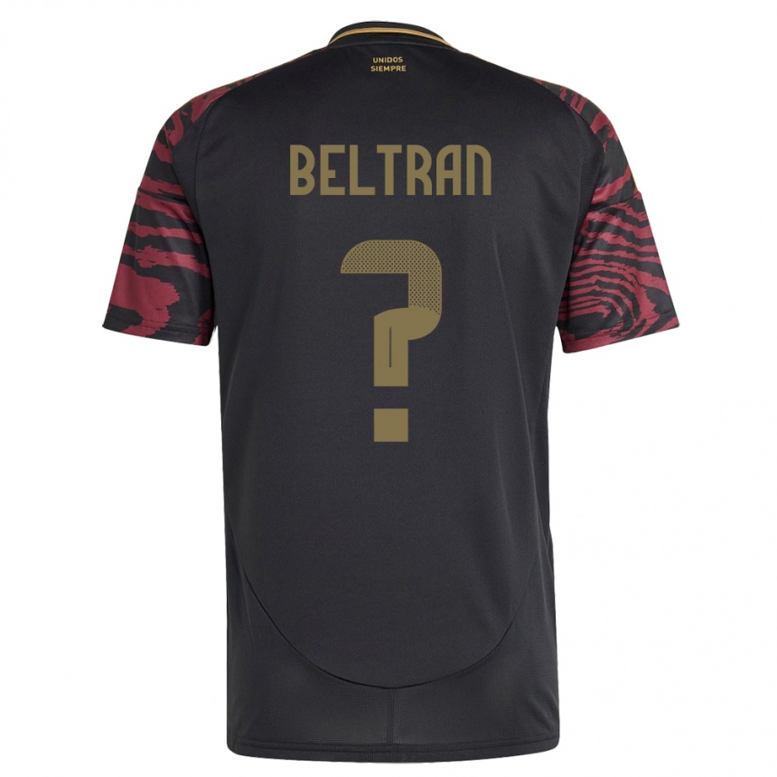 Kids Football Peru Adrián Beltrán #0 Black Away Jersey 24-26 T-Shirt Nz