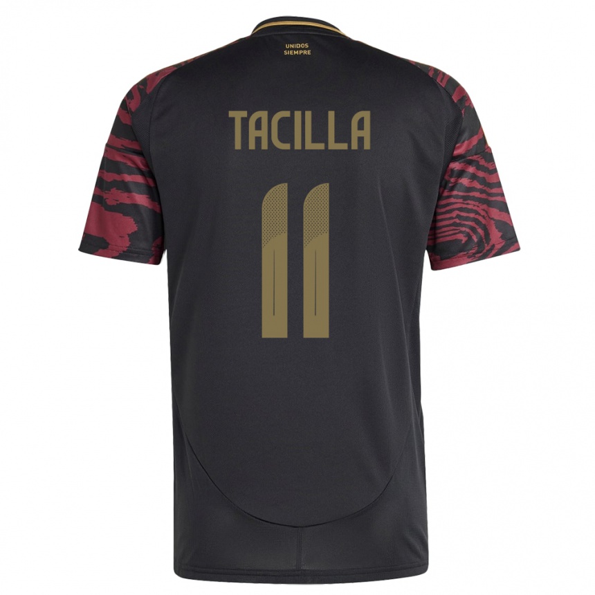 Kids Football Peru Yomira Tacilla #11 Black Away Jersey 24-26 T-Shirt Nz