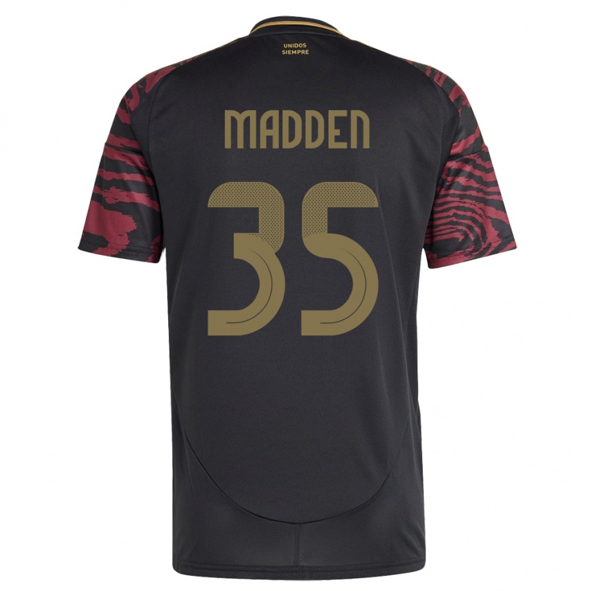 Kids Football Peru Savannah Madden #35 Black Away Jersey 24-26 T-Shirt Nz