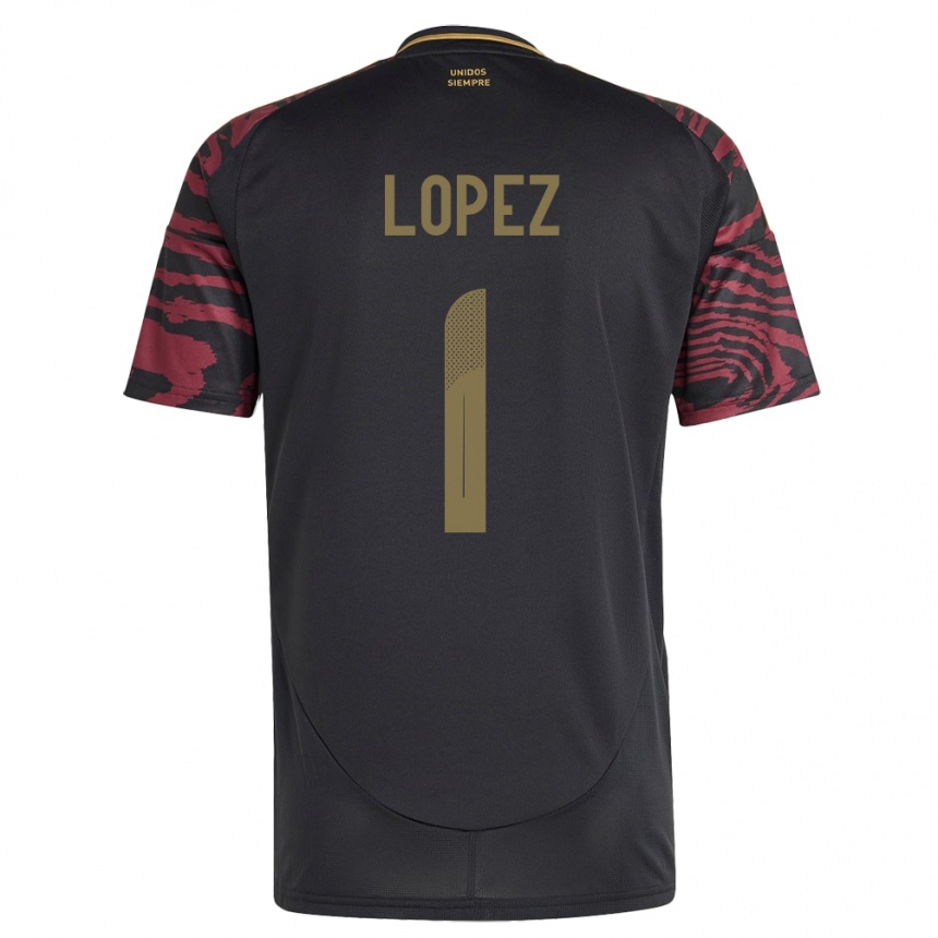 Kids Football Peru Karla Lopez #1 Black Away Jersey 24-26 T-Shirt Nz