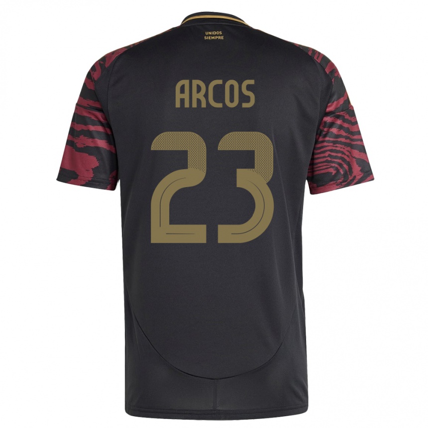 Kids Football Peru Lucía Arcos #23 Black Away Jersey 24-26 T-Shirt Nz