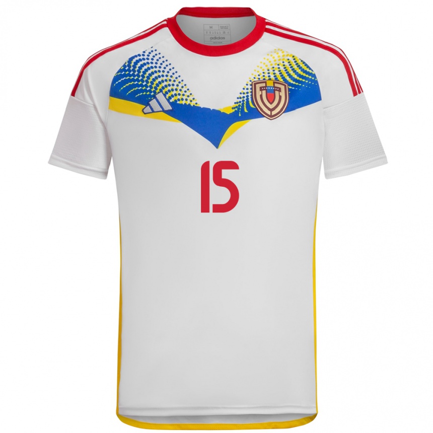 Kids Football Venezuela Bianneider Tamayo #15 White Away Jersey 24-26 T-Shirt Nz