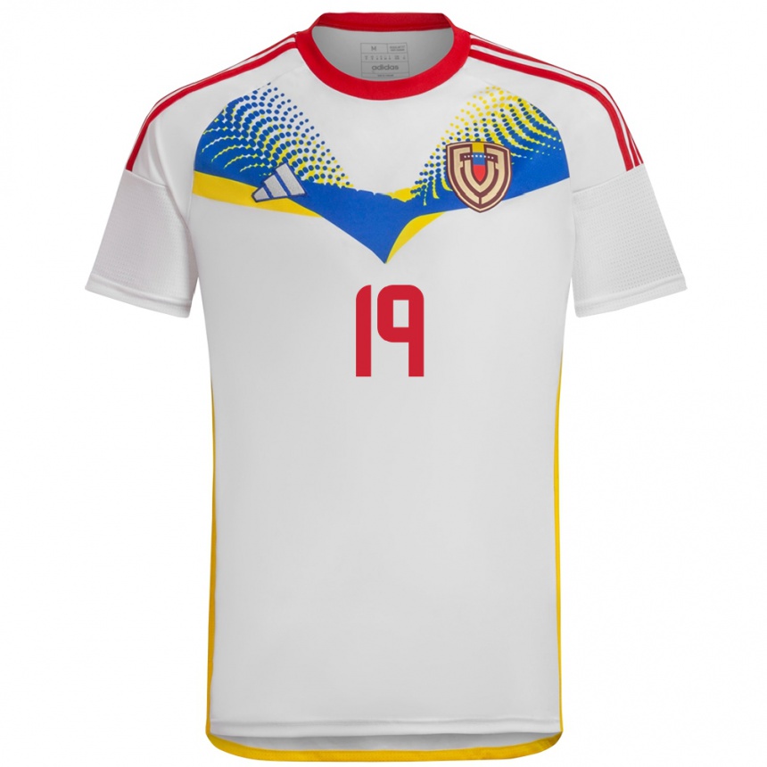 Kids Football Venezuela Micheel Baldallo #19 White Away Jersey 24-26 T-Shirt Nz