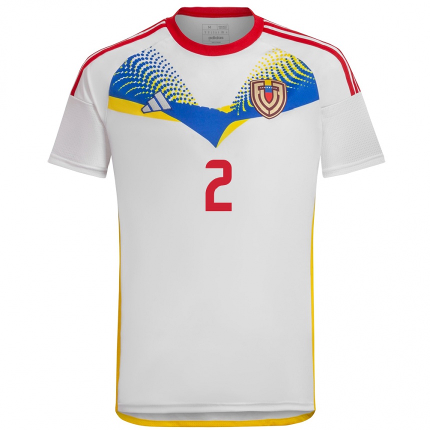 Kids Football Venezuela Nahuel Ferraresi #2 White Away Jersey 24-26 T-Shirt Nz