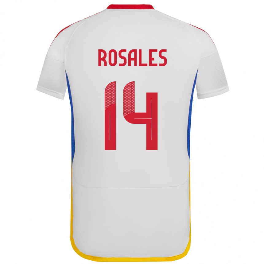 Kids Football Venezuela Roberto Rosales #14 White Away Jersey 24-26 T-Shirt Nz