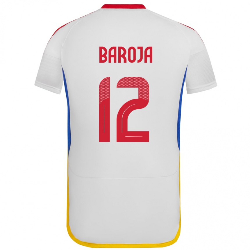 Kids Football Venezuela Alain Baroja #12 White Away Jersey 24-26 T-Shirt Nz