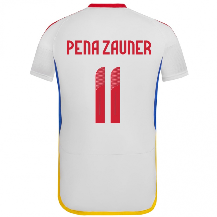 Kids Football Venezuela Enrique Peña Zauner #11 White Away Jersey 24-26 T-Shirt Nz