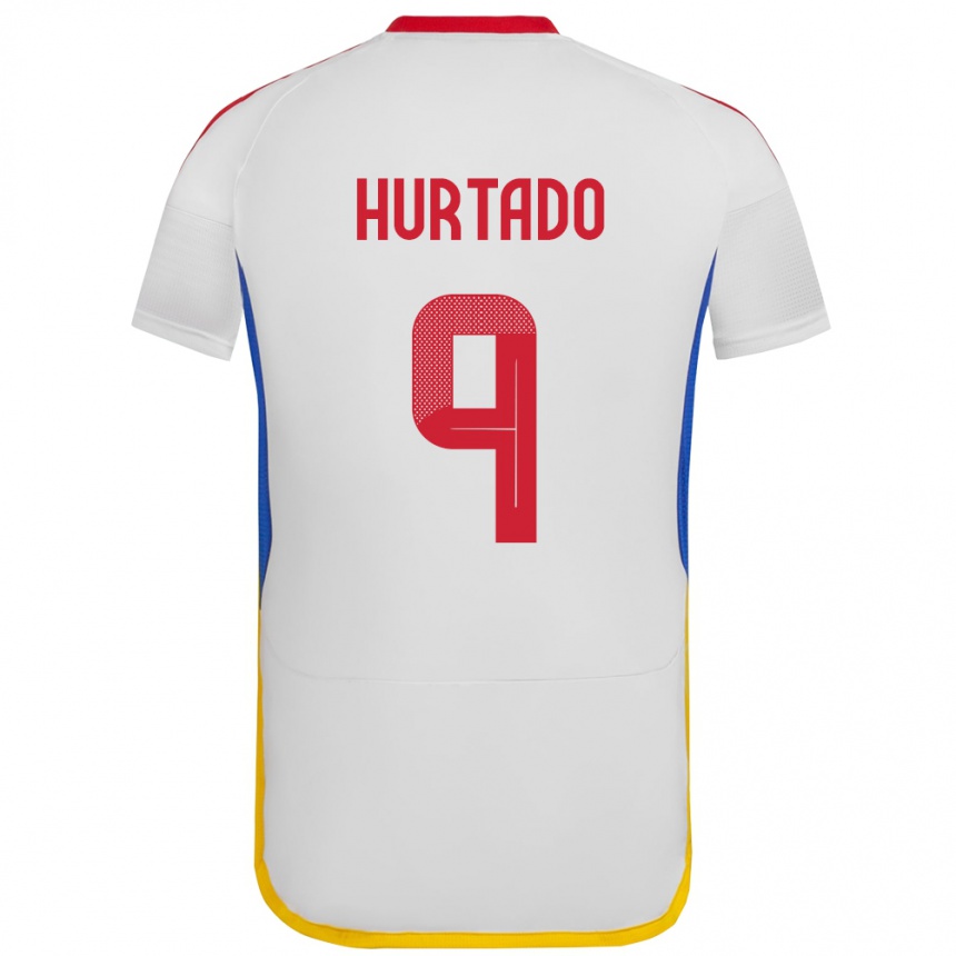 Kids Football Venezuela Jan Hurtado #9 White Away Jersey 24-26 T-Shirt Nz