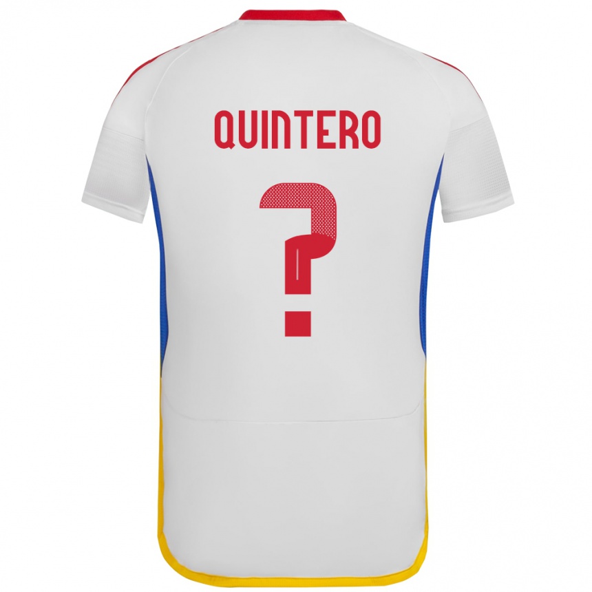 Kids Football Venezuela Teo Quintero #0 White Away Jersey 24-26 T-Shirt Nz