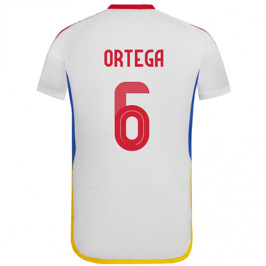 Kids Football Venezuela Bryant Ortega #6 White Away Jersey 24-26 T-Shirt Nz