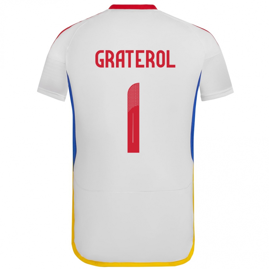 Kids Football Venezuela Joel Graterol #1 White Away Jersey 24-26 T-Shirt Nz