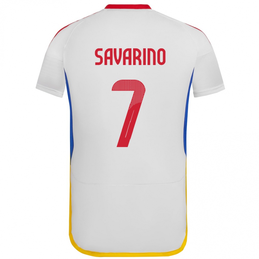 Kids Football Venezuela Jefferson Savarino #7 White Away Jersey 24-26 T-Shirt Nz