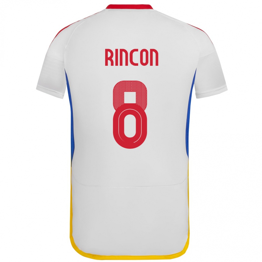 Kids Football Venezuela Tomás Rincón #8 White Away Jersey 24-26 T-Shirt Nz