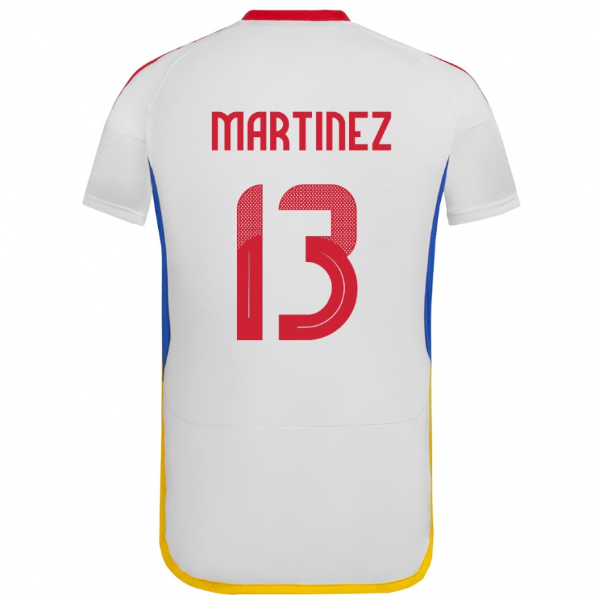 Kids Football Venezuela José Martínez #13 White Away Jersey 24-26 T-Shirt Nz