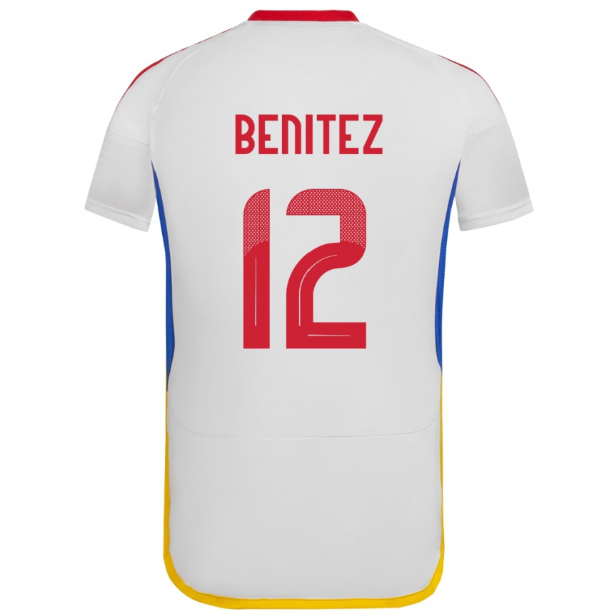 Kids Football Venezuela Frankarlos Benítez #12 White Away Jersey 24-26 T-Shirt Nz