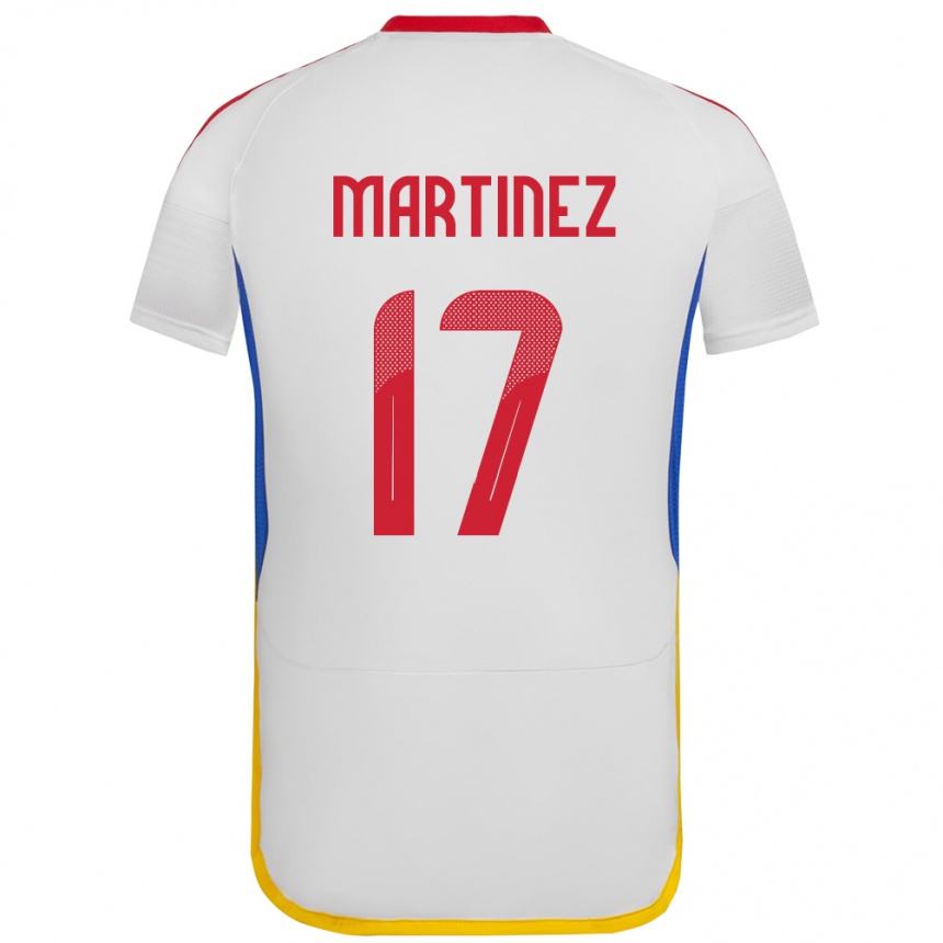 Kids Football Venezuela David Martínez #17 White Away Jersey 24-26 T-Shirt Nz