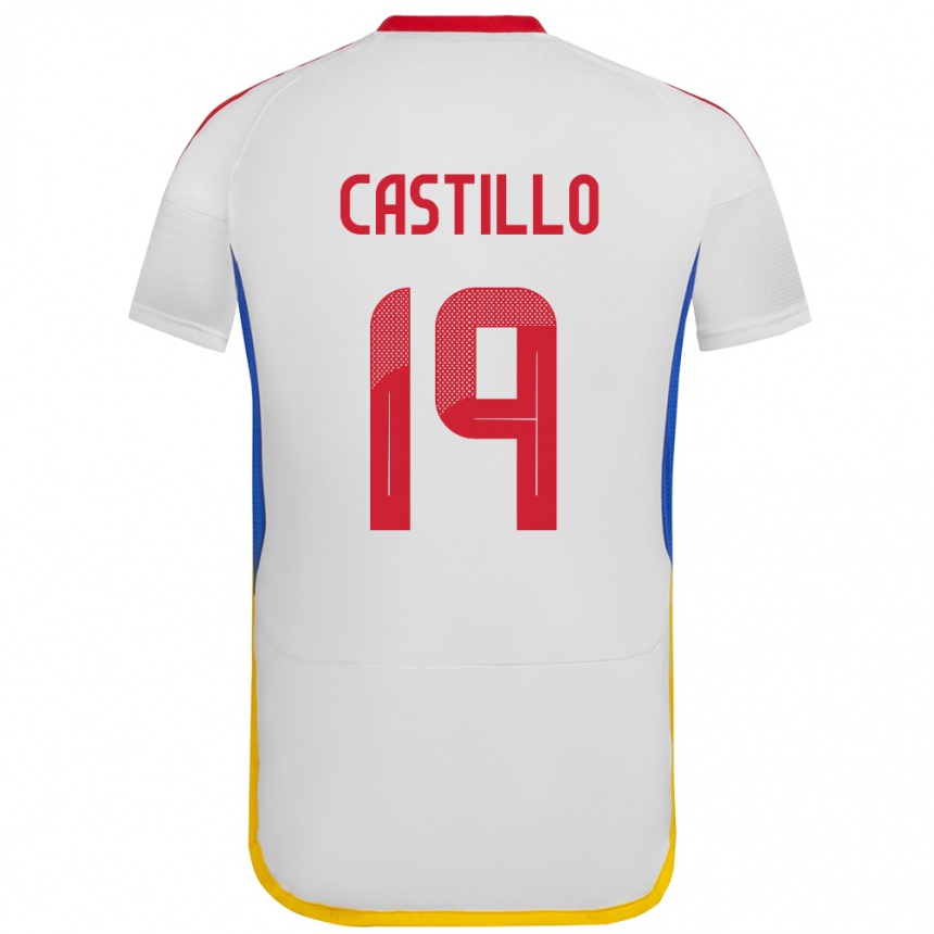 Kids Football Venezuela Bryan Castillo #19 White Away Jersey 24-26 T-Shirt Nz