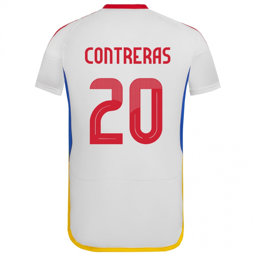 Kids Football Venezuela Anderson Contreras #20 White Away Jersey 24-26 T-Shirt Nz