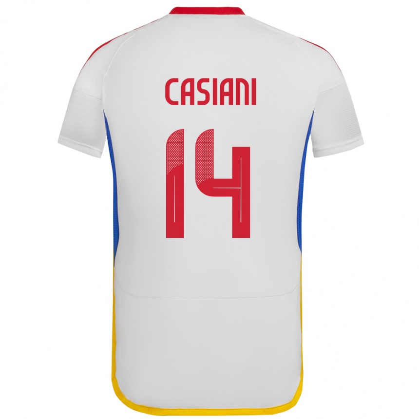 Kids Football Venezuela Luis Casiani #14 White Away Jersey 24-26 T-Shirt Nz