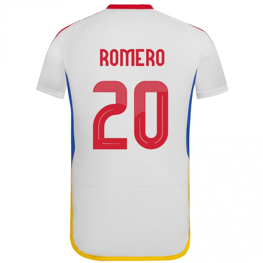 Kids Football Venezuela Andrés Romero #20 White Away Jersey 24-26 T-Shirt Nz