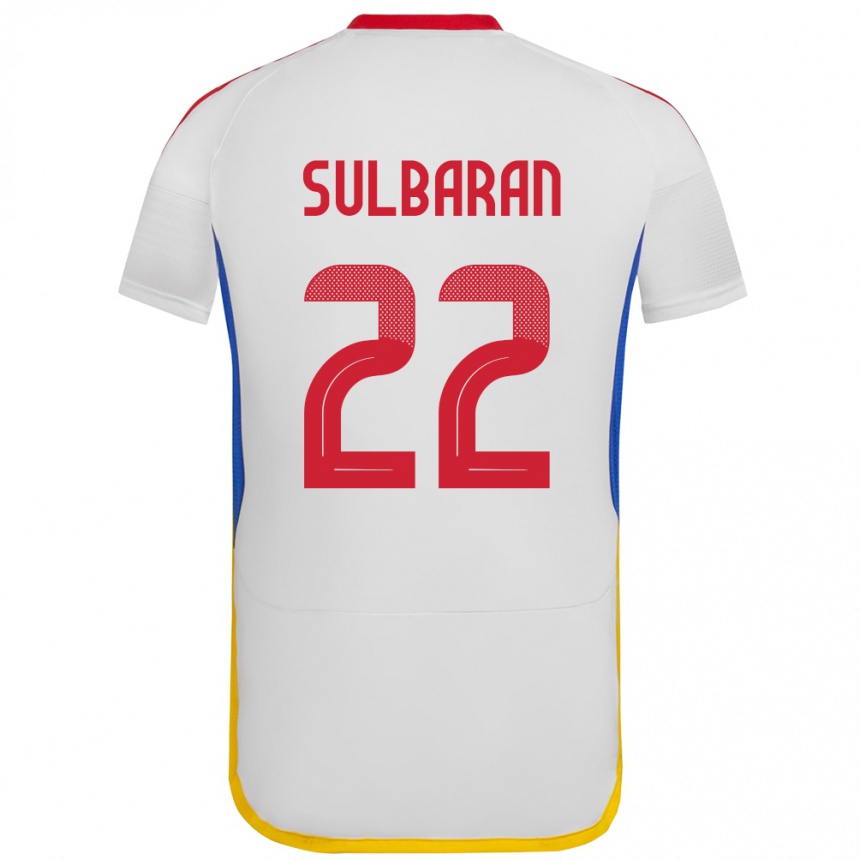 Kids Football Venezuela Manuel Sulbarán #22 White Away Jersey 24-26 T-Shirt Nz